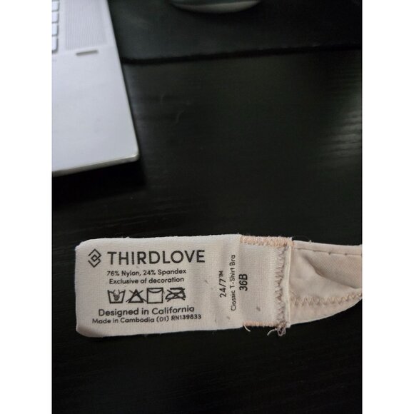 Thirdlove 24/7 Classic T-Shirt Bra 36B Underwire Stretch Adjustable Neutral #1 - Picture 6 of 8